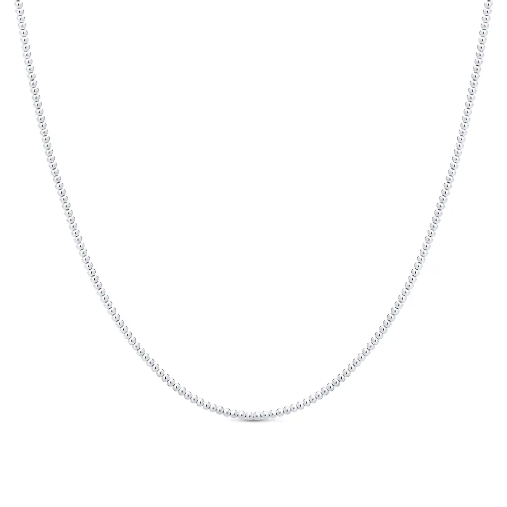 Corrente Prata Feminina Malha Catena Fasc 38 cm + 5cm Extensor