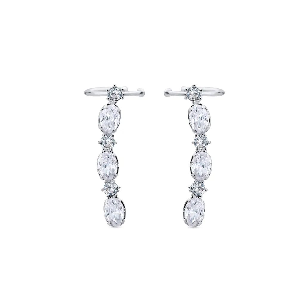 Brinco Prata Leve Ear Cuff Lovely Musa