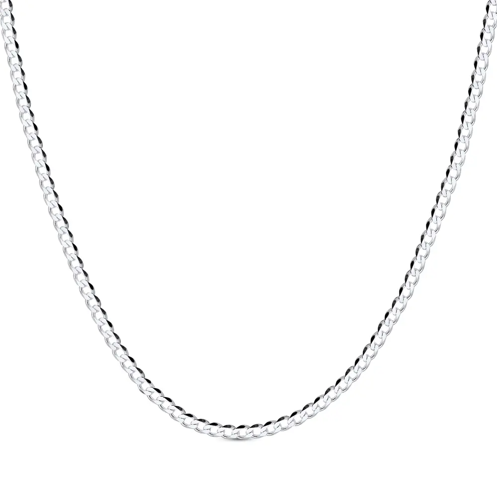 Corrente Prata Masculina Grumet 60cm 3mm
