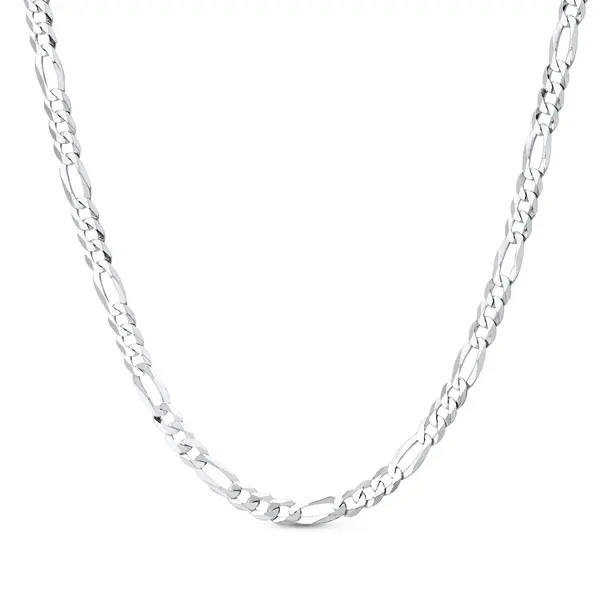 Corrente Prata Masculina Figaro 60cm 5mm