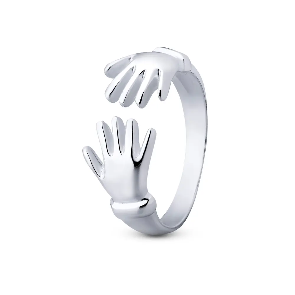 Anel Prata Abraço Regulavél