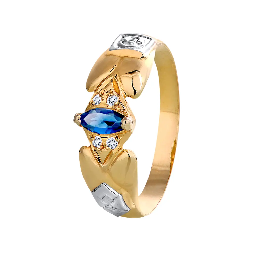 Anel De Formatura Ouro 18K Zircônia Navete