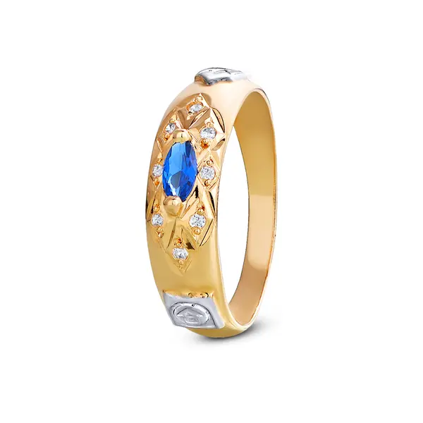 Anel De Formatura Ouro 18K Zircônia Navete