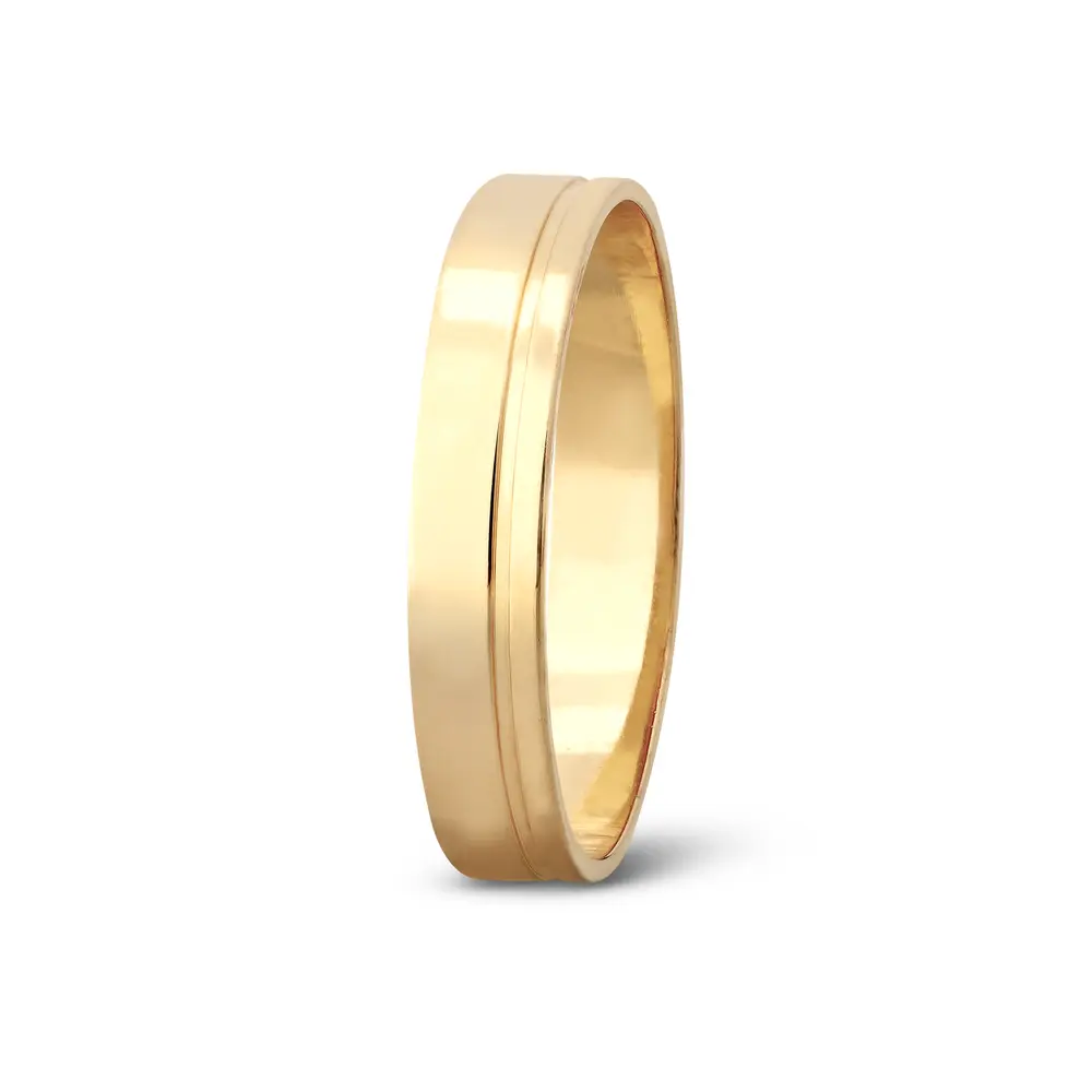 Aliança De Compromisso Bela Flor - Ouro 18K