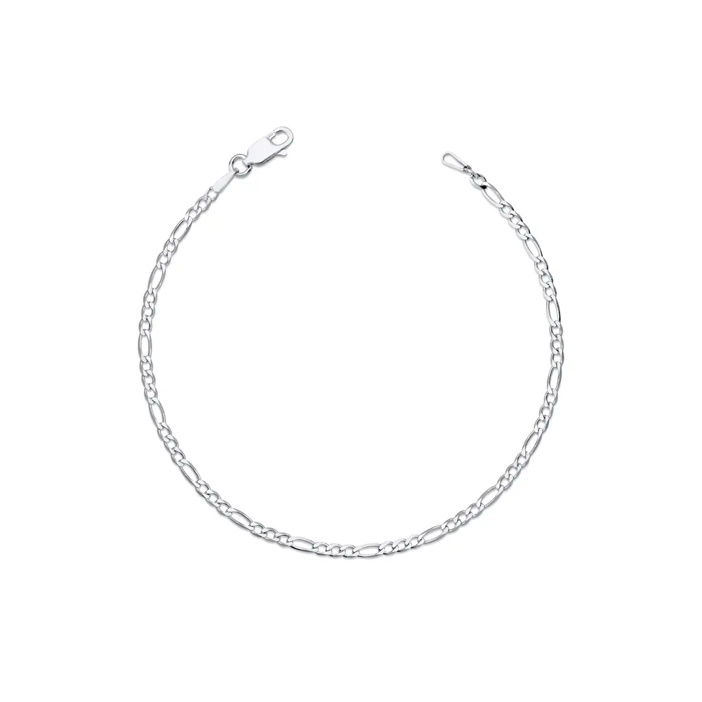Pulseira Prata Masculina Fígaro 20cm