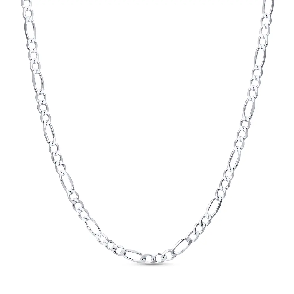 Corrente Prata Masculina Fígaro 70cm