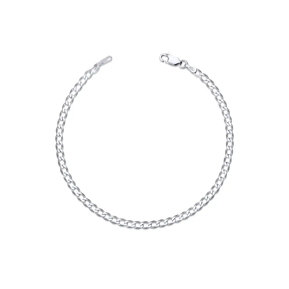 Pulseira Prata Masculina Grumet  21cm