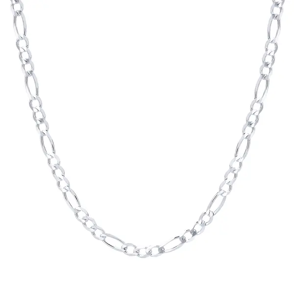 Corrente Prata Masculina Figaro 60cm 3,8mm