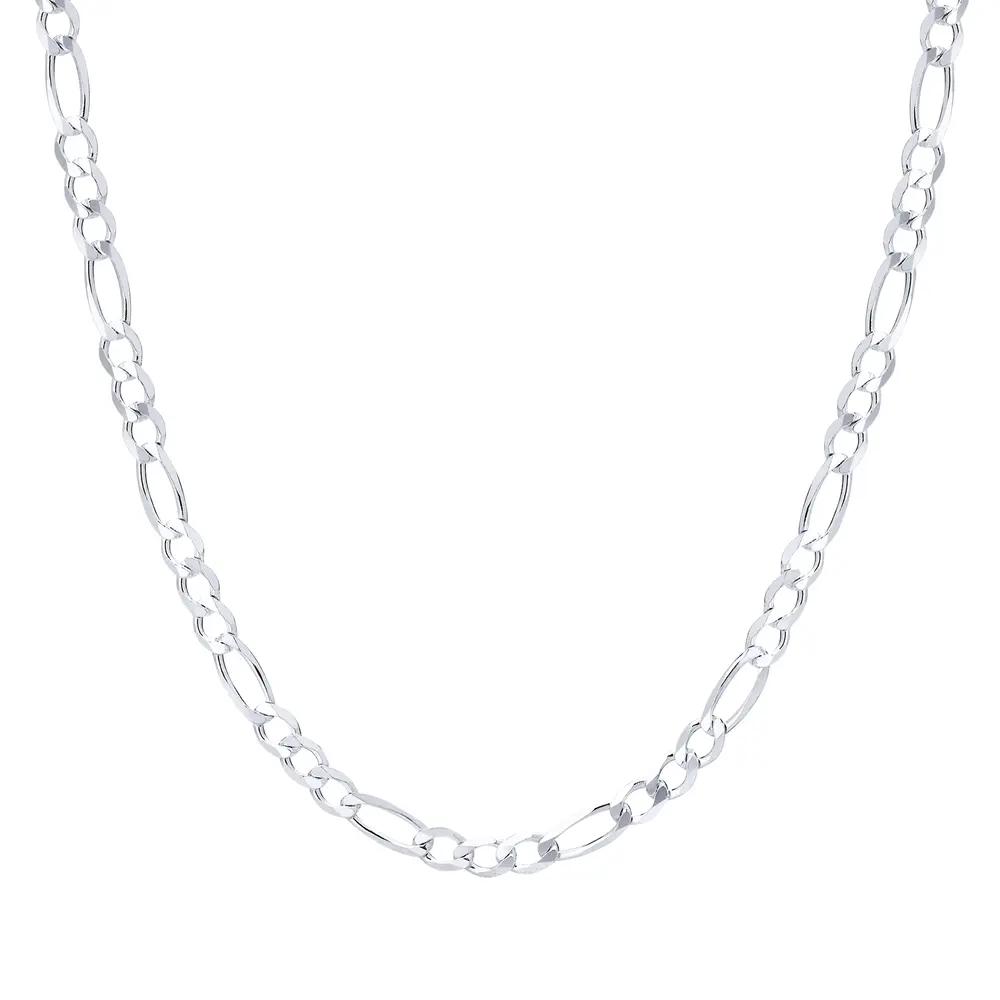 Corrente Prata Masculina Figaro 60cm 3,8mm