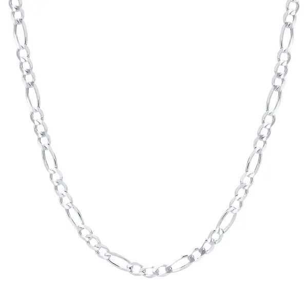 Corrente Prata Masculina Figaro 70cm 3,8mm