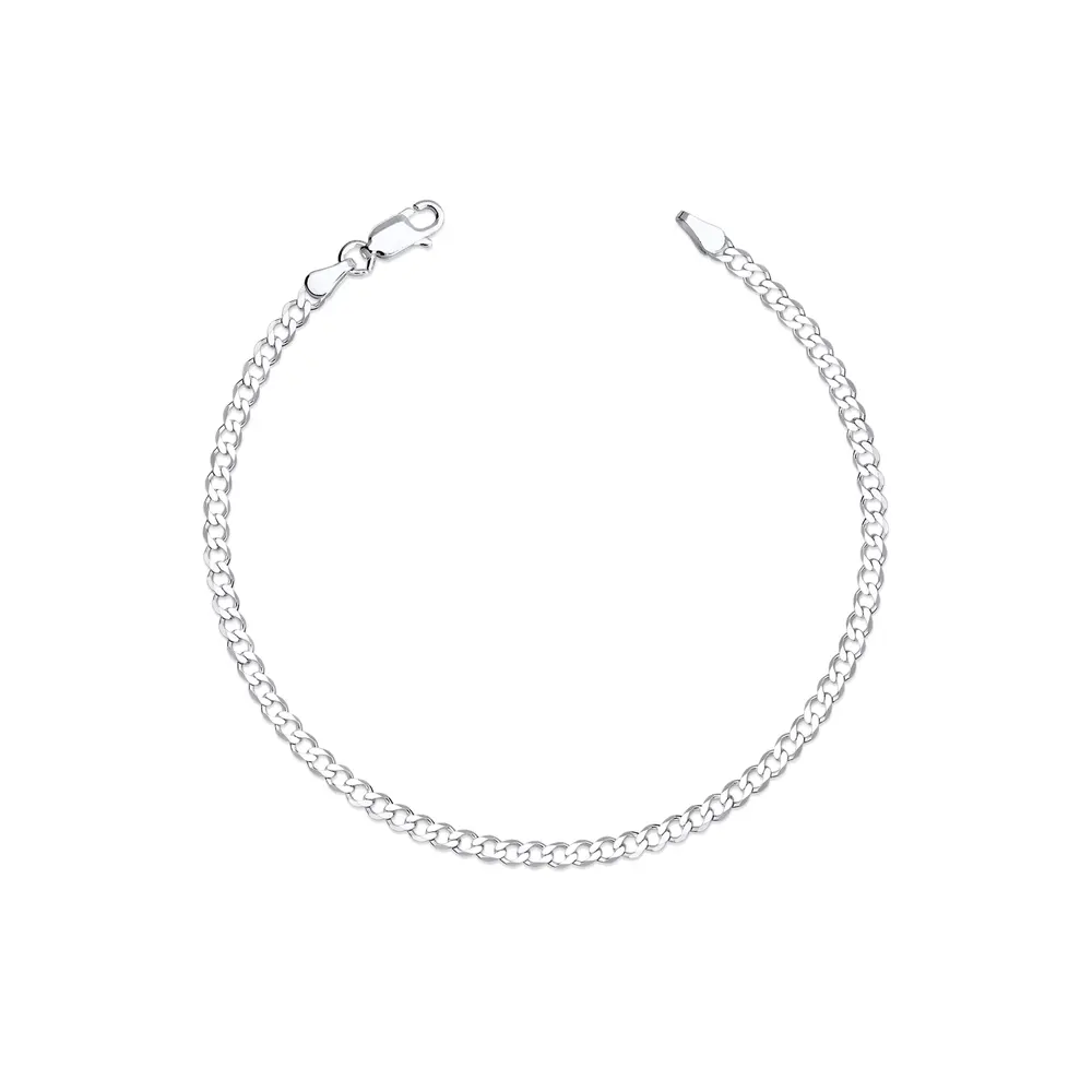 Pulseira Prata Masculina Grumet 20cm 3mm