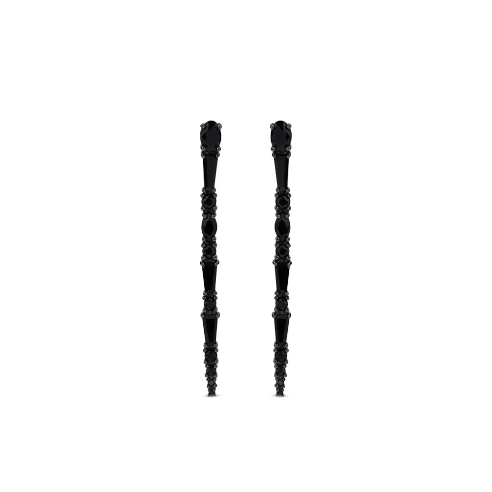 BRINCO RÓDIO NEGRO ZIRCÔNIA PRETO