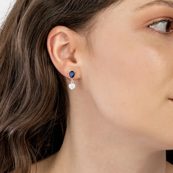 Brinco Prata Leve Flor Hortênsia