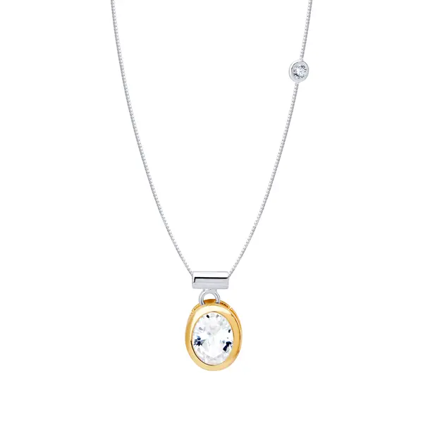 Gargantilha Prata Leve Gold Sun Flor Girassol