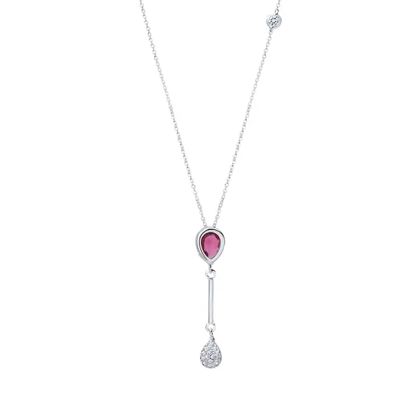 Gargantilha Prata Leve Flor Peônia