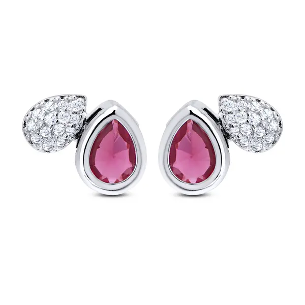 Brinco Prata Leve Flor Peônia