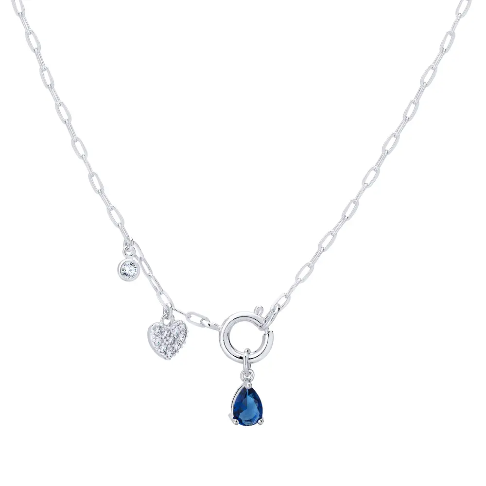 Gargantilha Prata Leve Flor Hortênsia