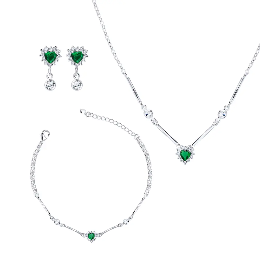 Conjunto Prata Leve Flor Orquídea