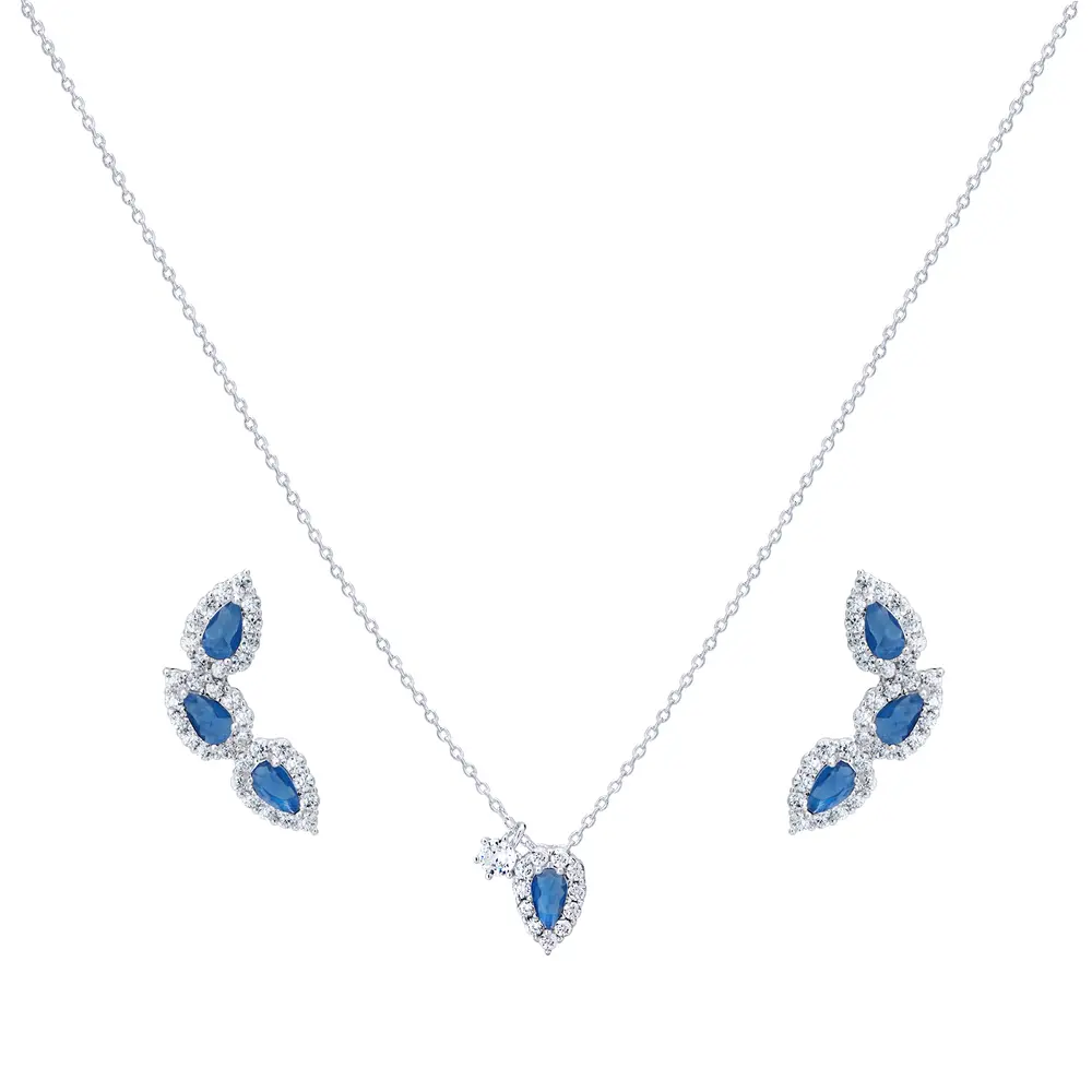 Conjunto Prata Leve Flor Amarílis