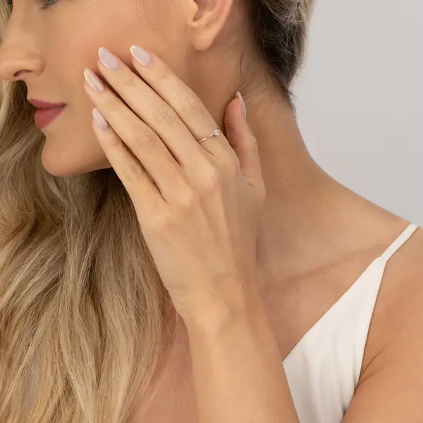 Anel Prata Coração PP