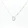 Gargantilha Prata Letra Com Zircônias 40cm Letra D