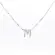 Gargantilha Prata Letra Com Zircônias 40cm Letra M