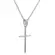 Corrente Aço com Pingente Cruz 48cm