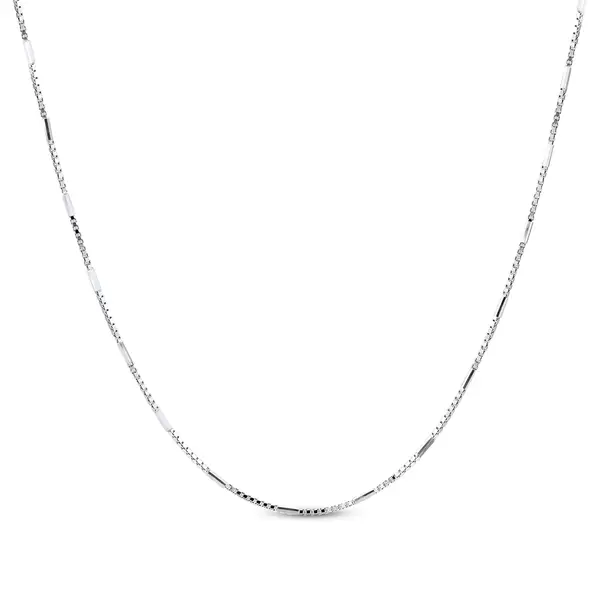 Gargantilha Prata Veneziana com Tubinhos 50cm