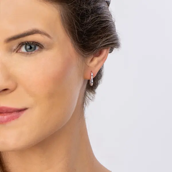 Brinco Argola Prata Coração PP