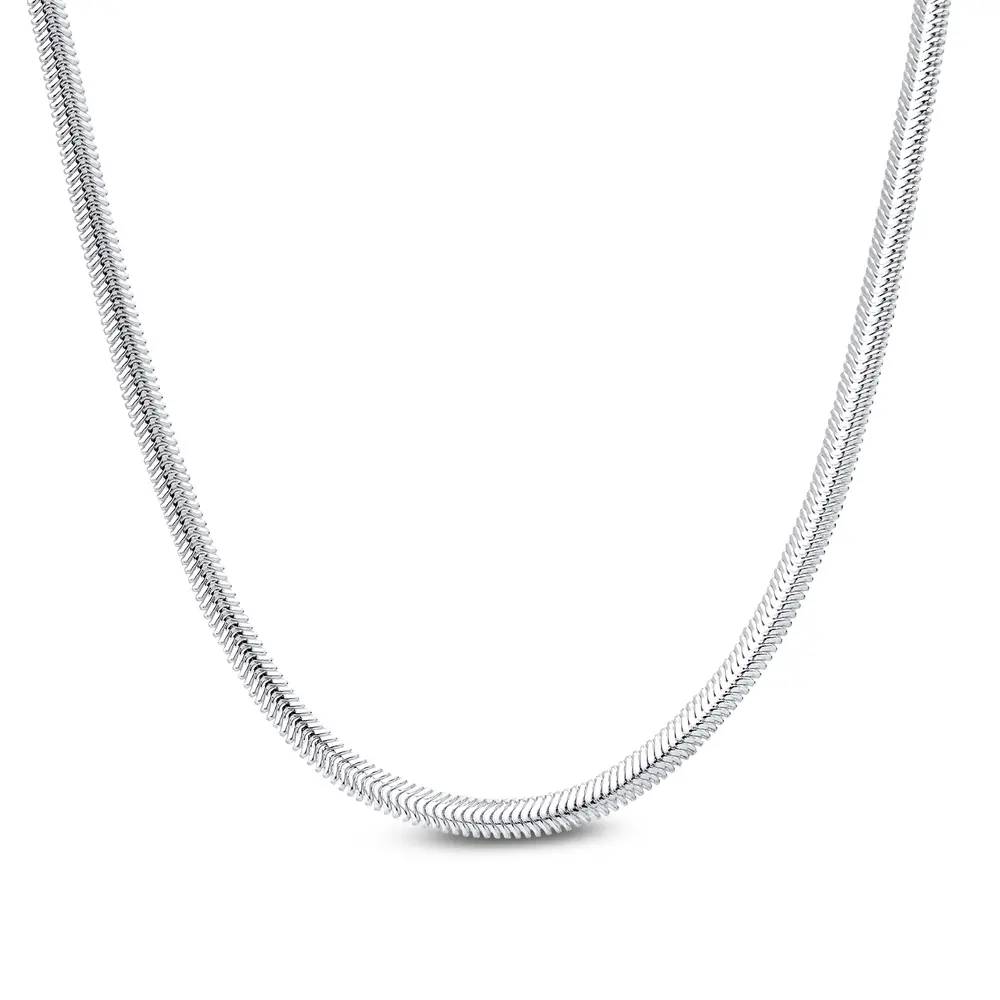 Gargantilha Prata Lacraia 45cm 3,3mm