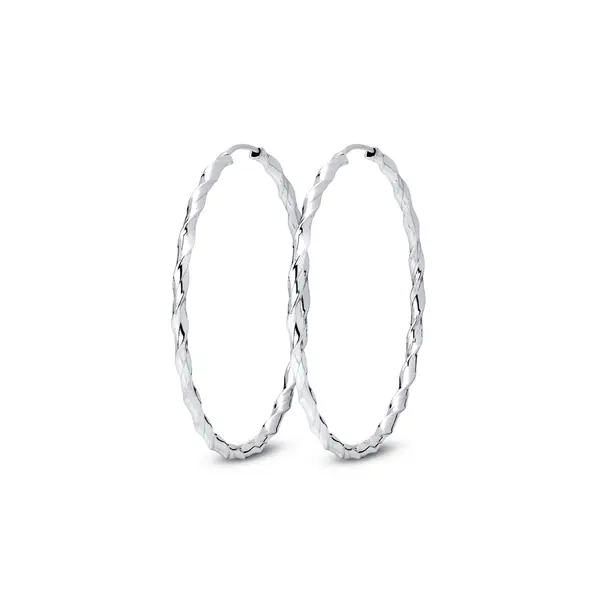 Brinco Prata Argola Torcida Grande