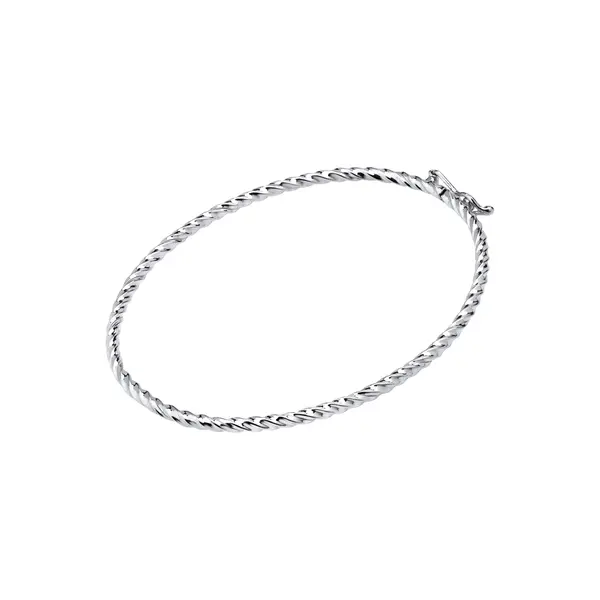 Bracelete Prata Torcido Oval