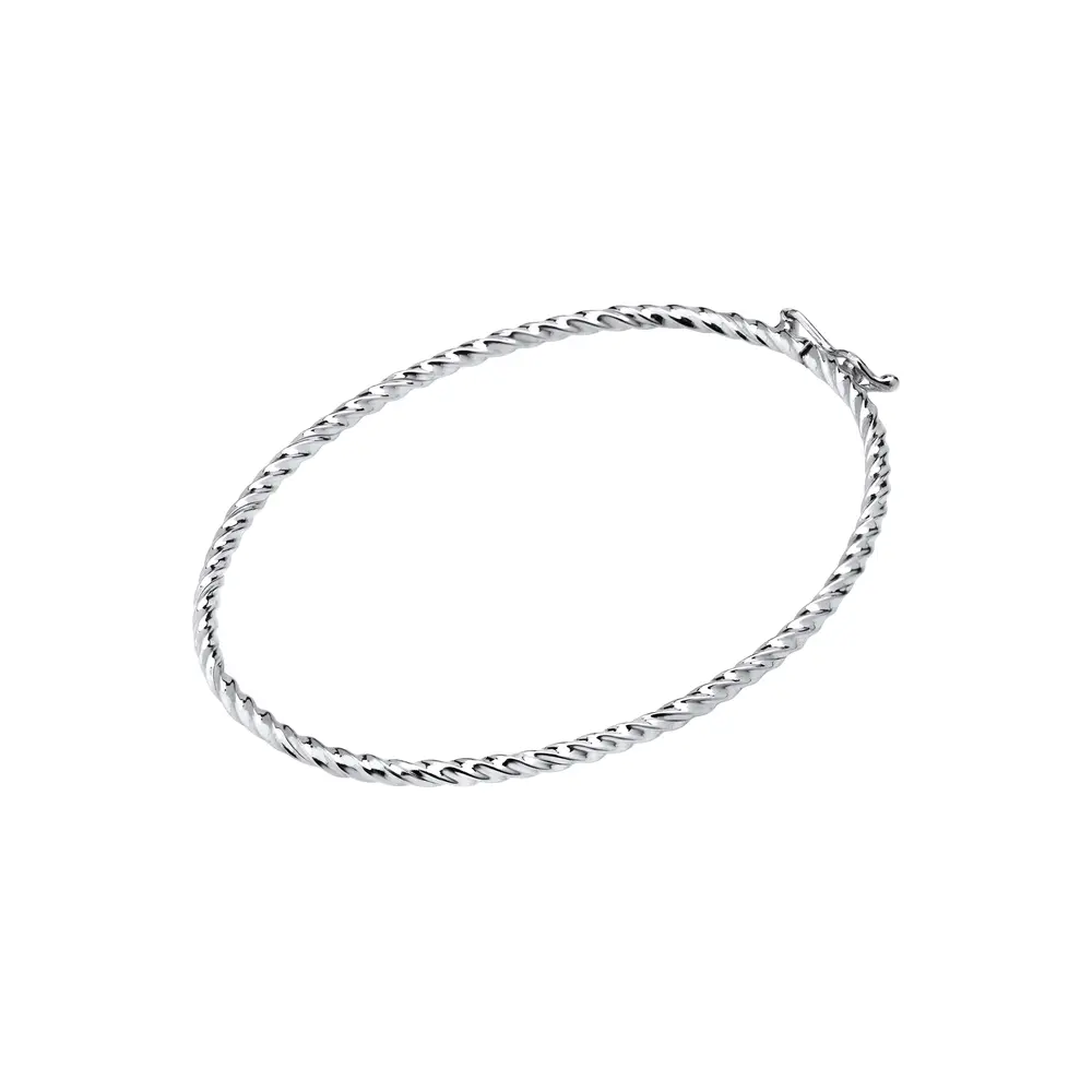 Bracelete Prata Torcido Oval