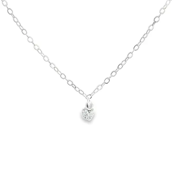 Gargantilha Prata Leve Infantil Coração e Zircônia