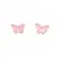 Brinco Prata Leve Infantil Borboleta Esmaltada Rosa