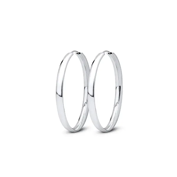 Brinco Prata Argola Lisa Média