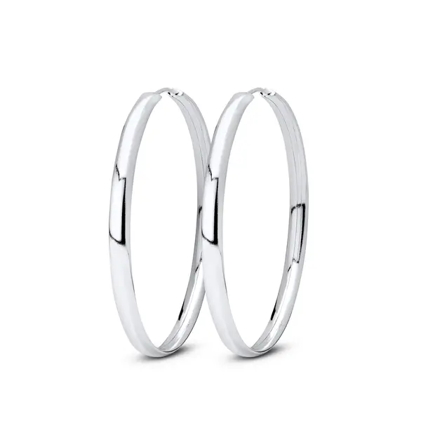 Brinco Prata Argola Lisa Grande