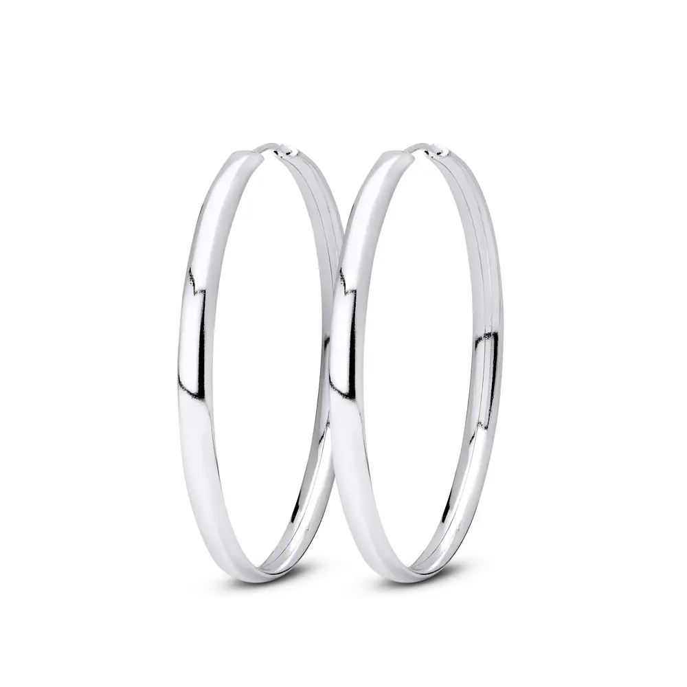 Brinco Prata Argola Lisa Grande