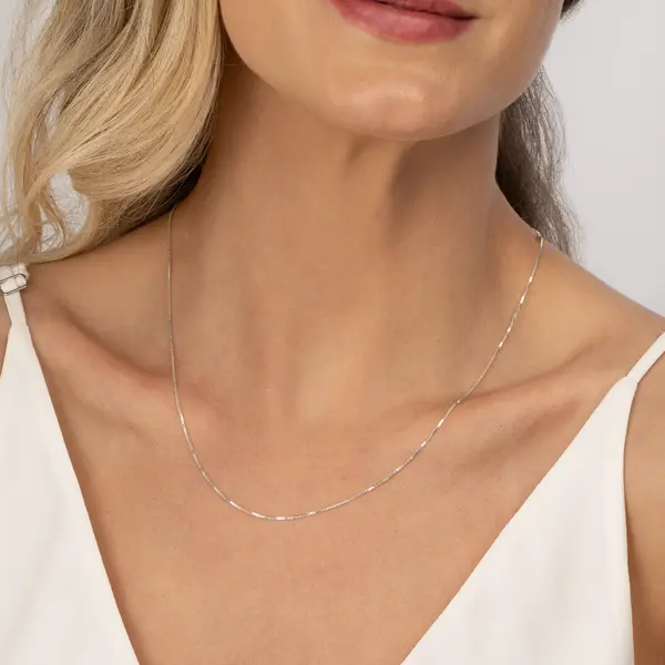 Corrente Prata Veneziana 50cm 7mm