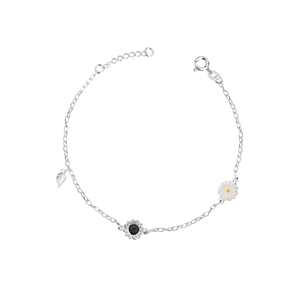 Pulseira Prata Girassol