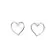 Brinco Prata Coração Vazado