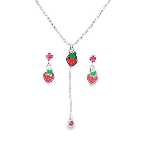 Conjunto Prata Leve Infantil Moranguinho