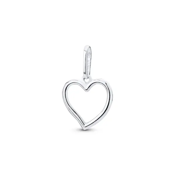 Pingente Prata Coração Vazado