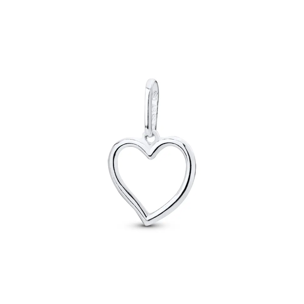 Pingente Prata Coração Vazado