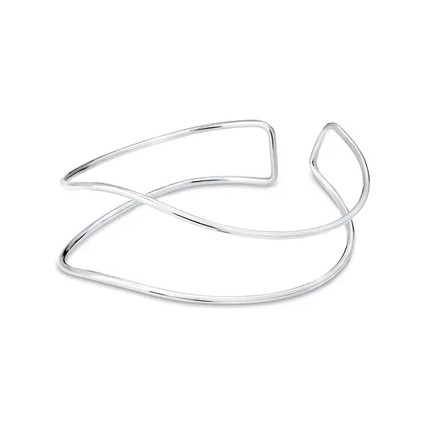 Bracelete Prata Leve Ondas Duplas