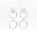 Brinco Prata Leve Círculos
