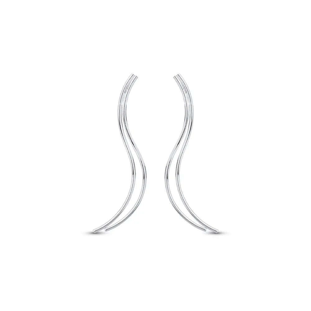 Brinco Prata Leve Dois Fios