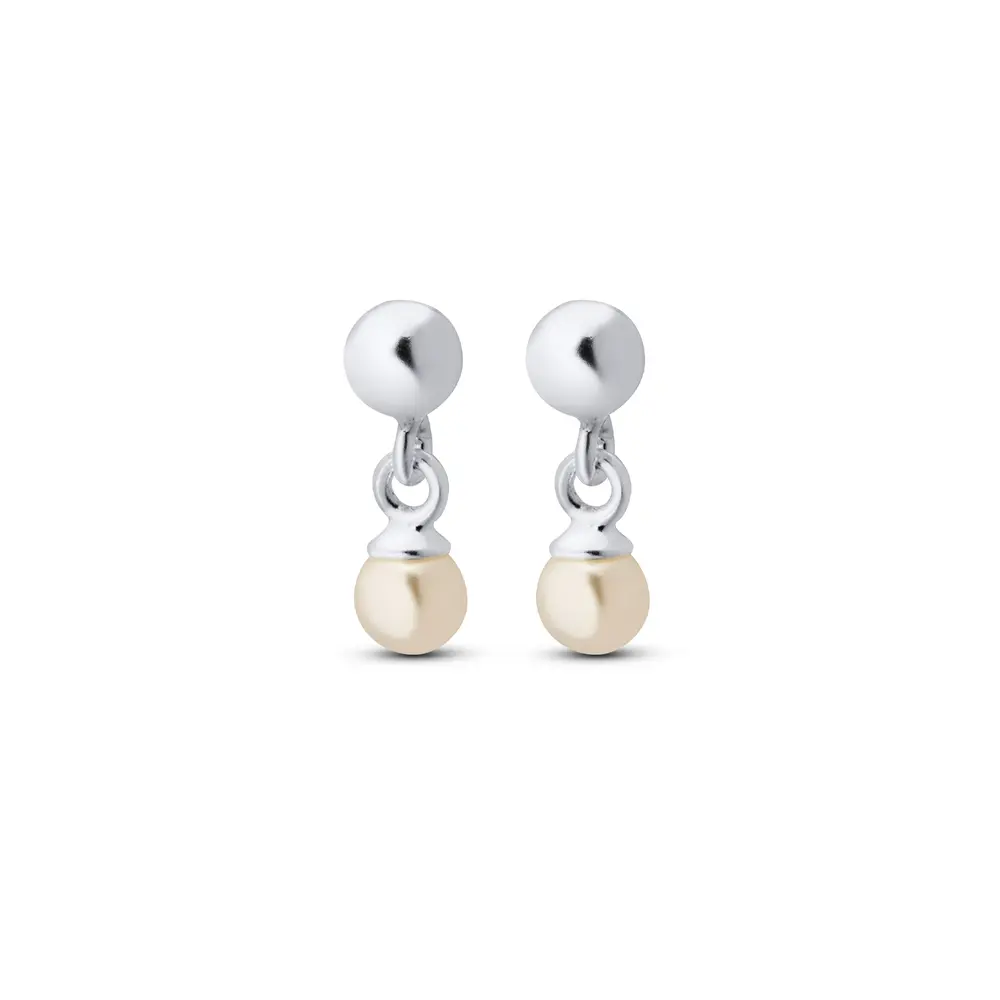 Brinco Prata Baby Infantil Perola