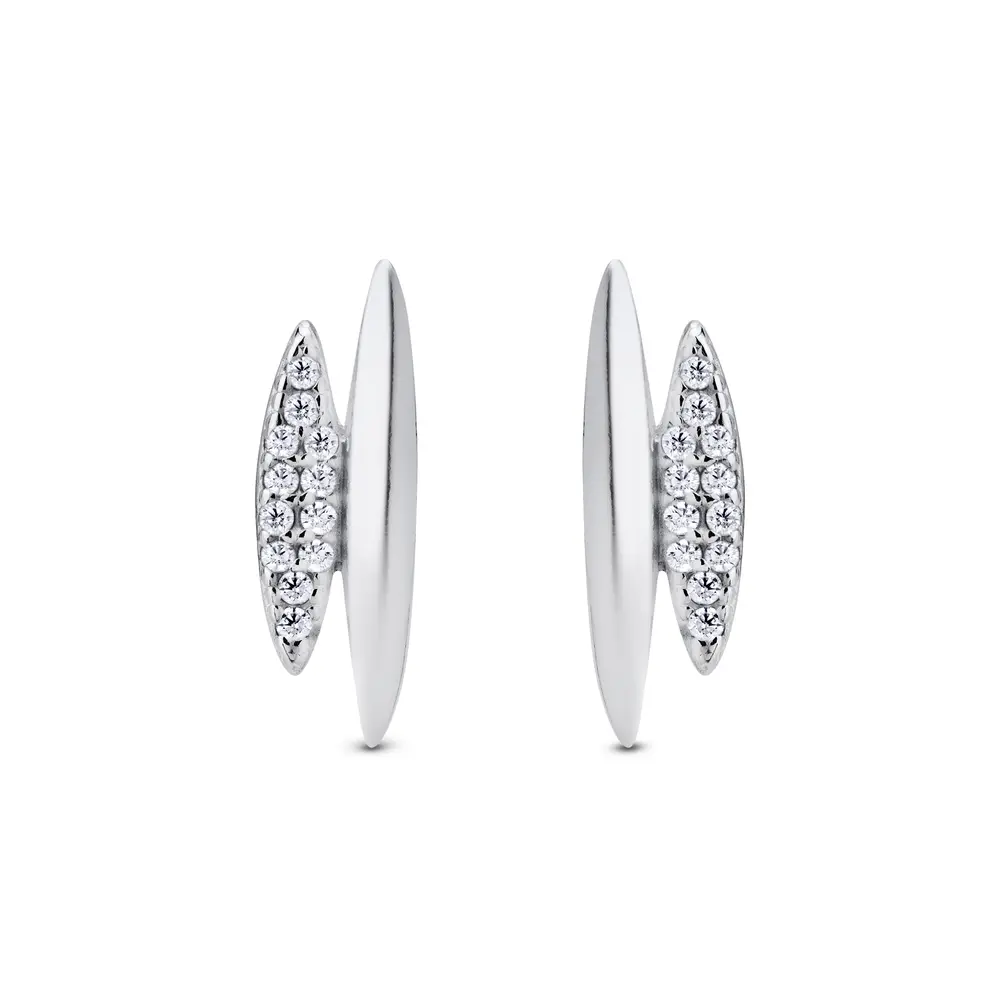 Brinco Prata com Zircônias