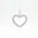 Pingente Prata Coração Médio com Zircônias